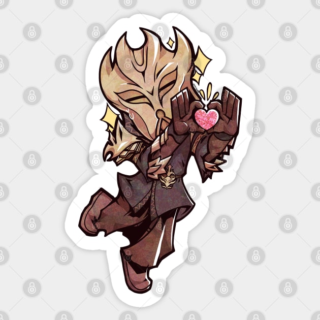 Cutesy Miraak Sticker by VenaCoeurva